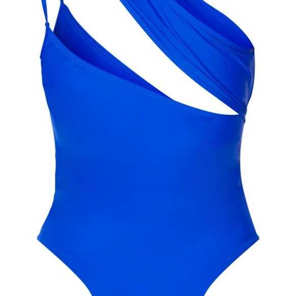 Cobalt Asymmetric Double Strap Swimsuit - Picture 3 of 3